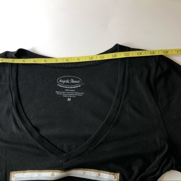 L.A Kings Majestic Threads 50th Anniversary V-Neck Embellish Women T-Shirt Sz M - Picture 4 of 8